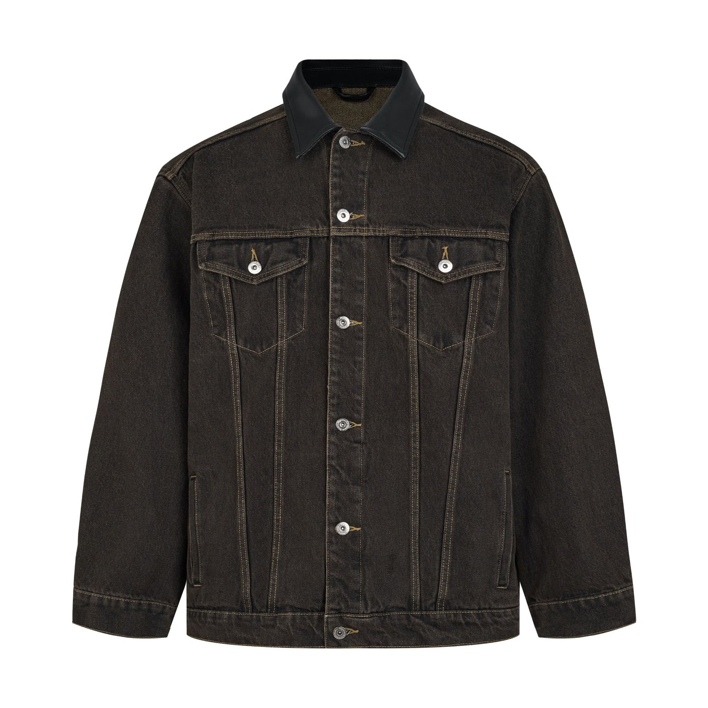 MAVERIK ALMV Oversized Denim Jacket ( Umber/ Stone Washed )