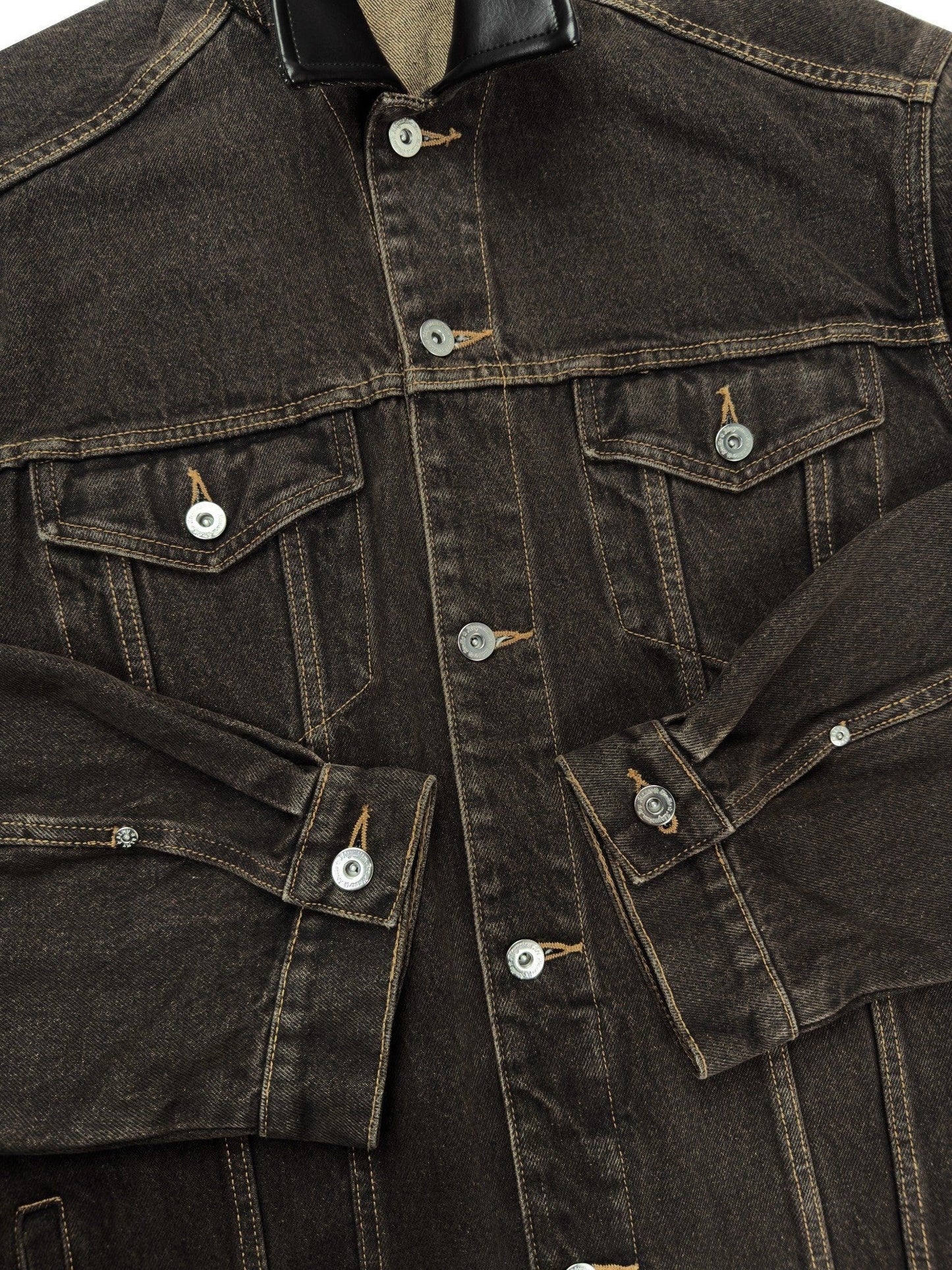 MAVERIK ALMV Oversized Denim Jacket ( Umber/ Stone Washed )