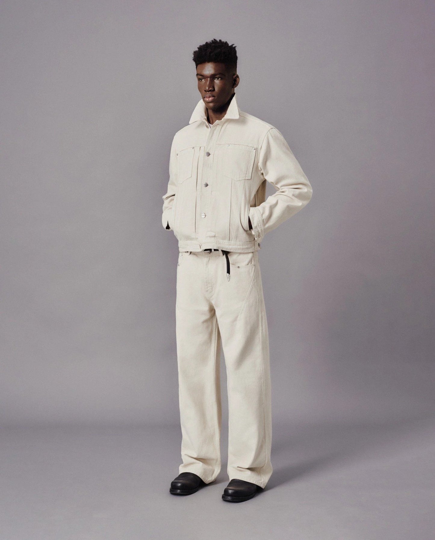 MAVERIK TRUCKER DENIM JACKET (CREAM)