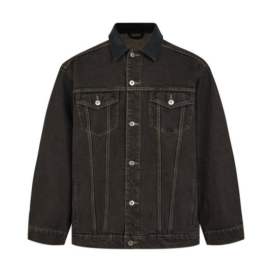 MAVERIK ALMV Oversized Denim Jacket ( Umber/ Stone Washed )
