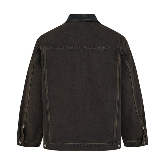 MAVERIK ALMV Oversized Denim Jacket ( Umber/ Stone Washed )