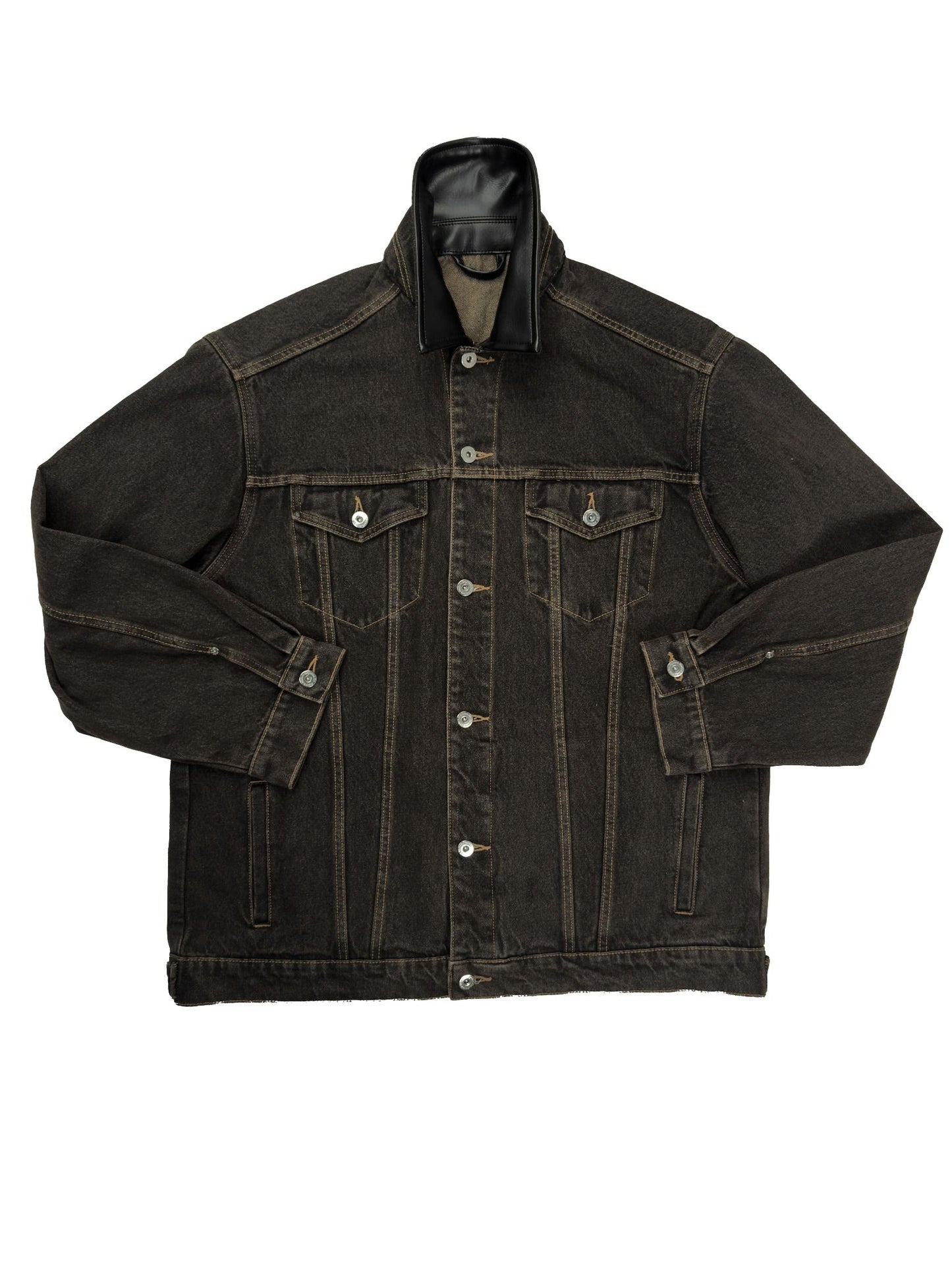 MAVERIK ALMV Oversized Denim Jacket ( Umber/ Stone Washed )