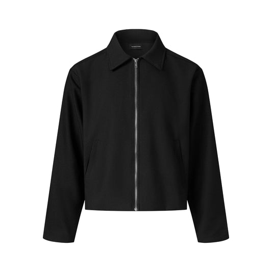 MAVERIK Crop Fit Zipper Shirts ( Black )