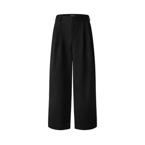 MAVERIK Basic Wide Leg Trousers ( Black )