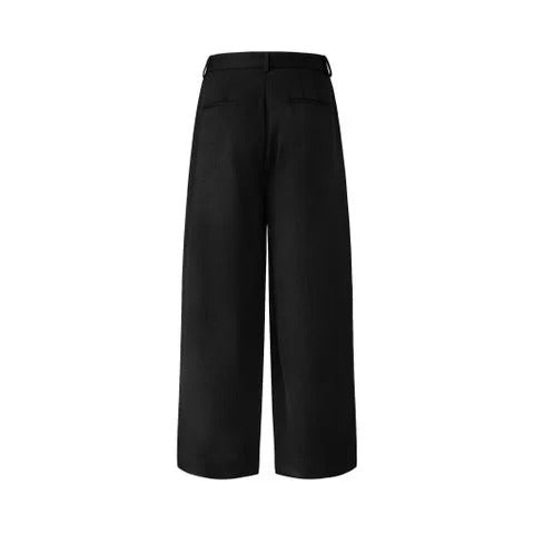 MAVERIK Basic Wide Leg Trousers ( Black )