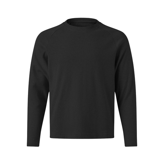 MAVERIK RIBBED LONG SLEEVEE T-SHIRT (BLACK)